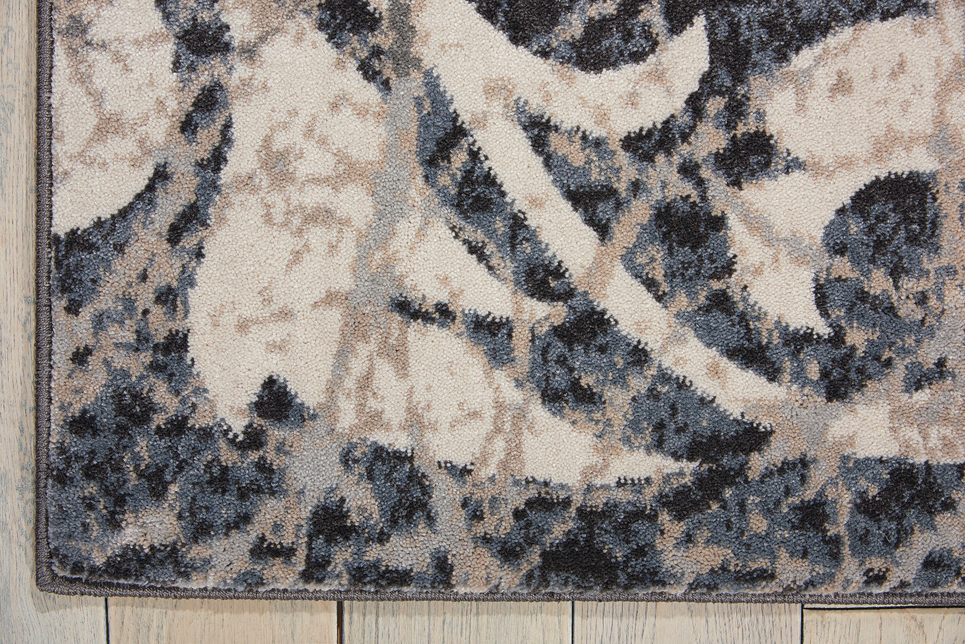 Nourison Maxell MAE10 Ivory/Charcoal Rug